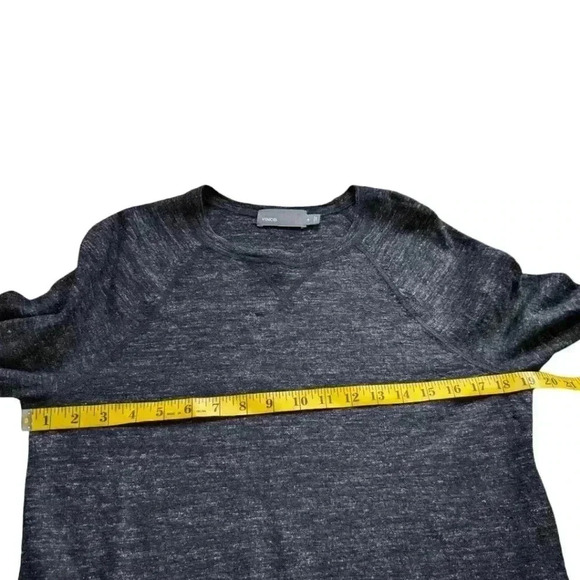 Vince Sweater Wool Linen Blend Dark Blue Marl Crewneck Women's size Medium - Picture 12 of 14